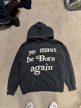 Cactus Plant Flea Market Ye Must Be Born Again Hoodie Core Charcoal